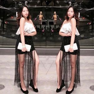 💎 Black Sequin Skirt 💎